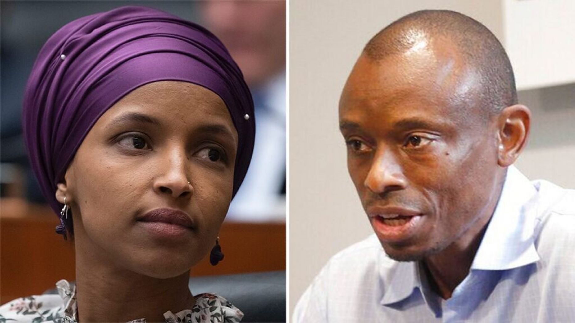 Click to enlarge Ilhan Omar Antone Melton-Meaux