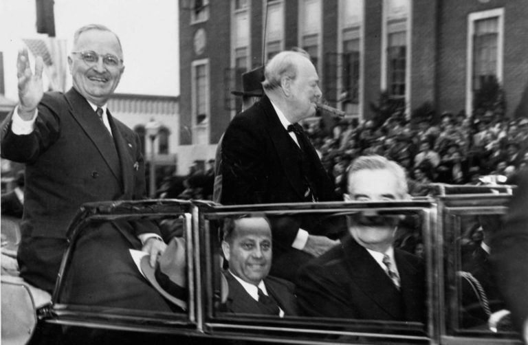 Click to enlarge Truman and Churchill in Fulton, Missouri