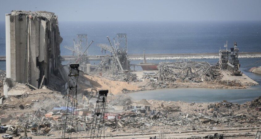 Click to enlarge Beirut explosion aftermath