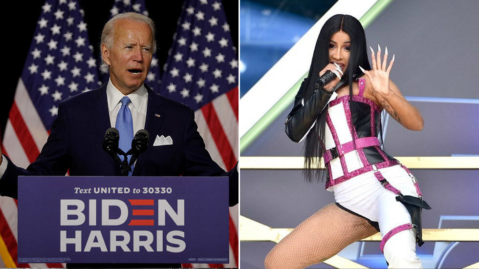 Click to enlarge cardi b rapper joe biden