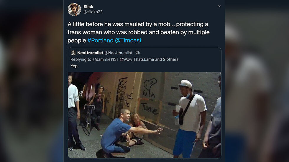 trans woman attacked by blm portland