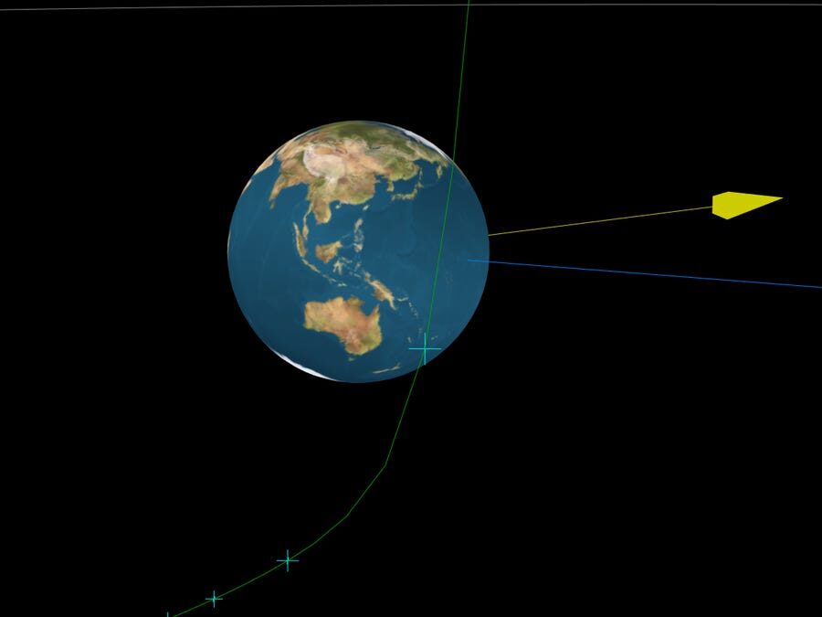Click to enlarge A diagram of asteroid 2020 QG