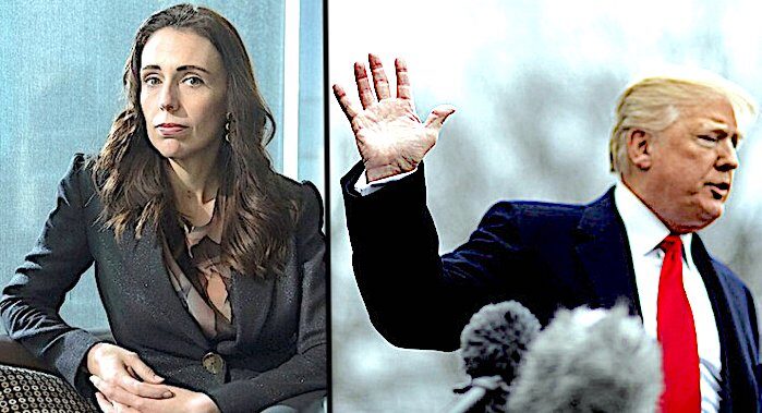 Click to enlarge Ardern/Trump