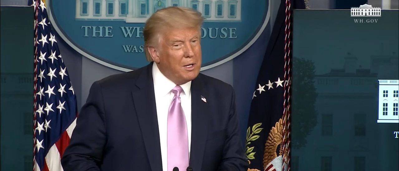 Click to enlarge trump white house press briefing