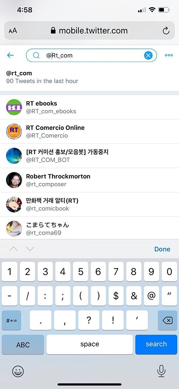 russia rt twitter mobile phone