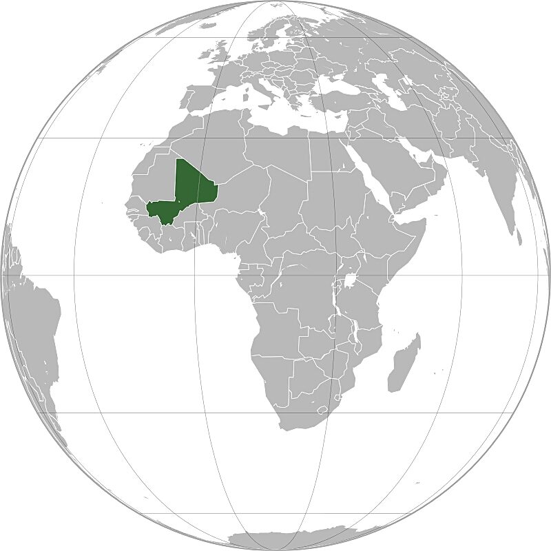 Click to enlarge mali location map africa
