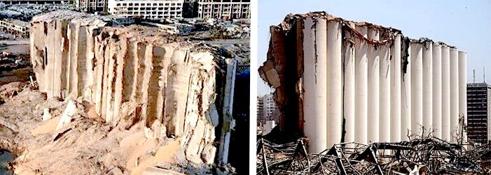 grain silos rubble