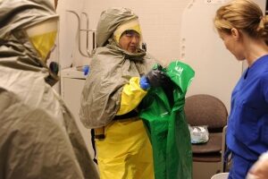 Click to enlarge Hazmat suit