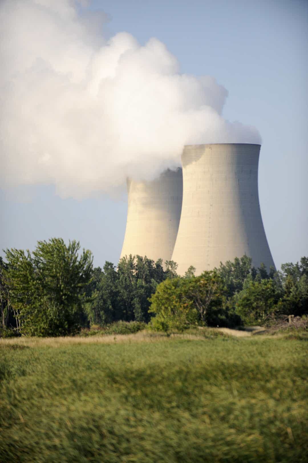 Fermi 2 plant in background of the Detroit International Wildlife Refuge near the site of an August 2020 magnitude 3.2 earthquake off Sterling State Park.