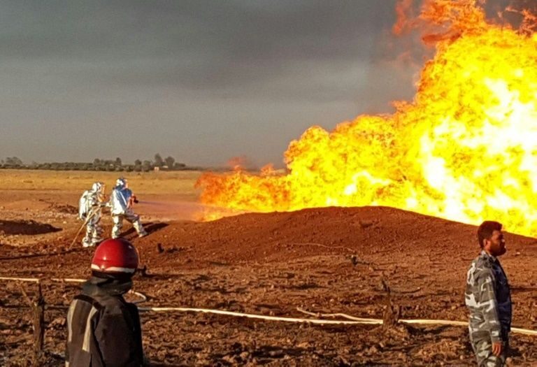 syria pipeline explosion Adra al-Dhamir