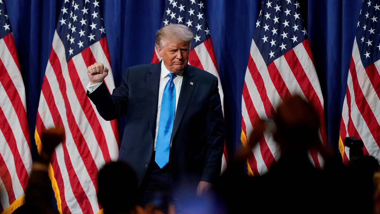 trump american flags