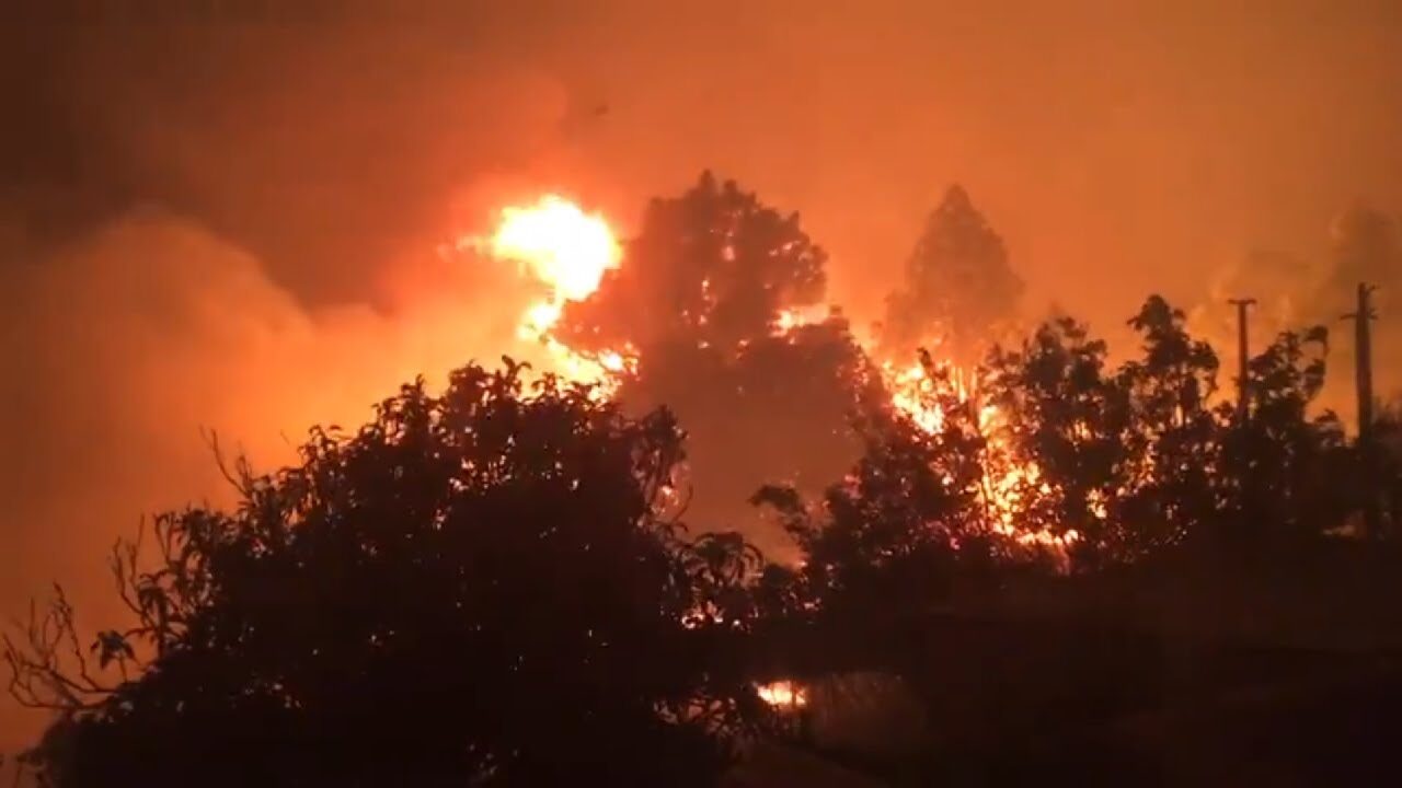 Wildfire Burns On La Palma Island, Canary Islands, Spain