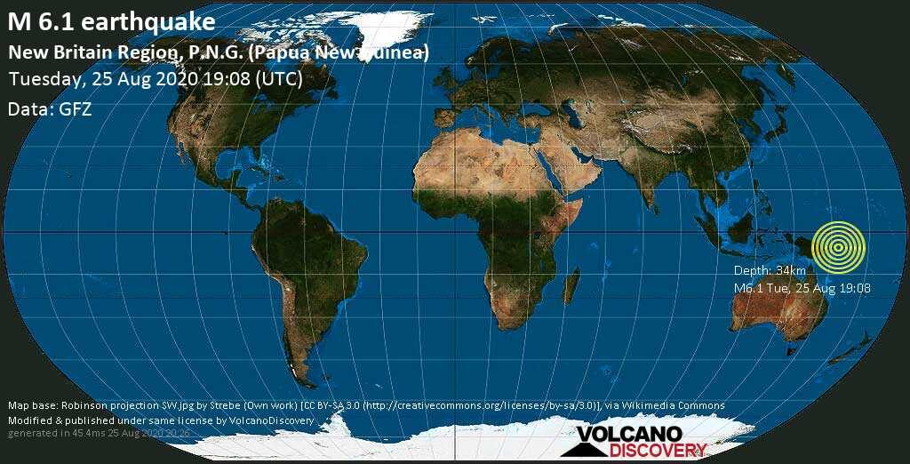 PNG earthquake map