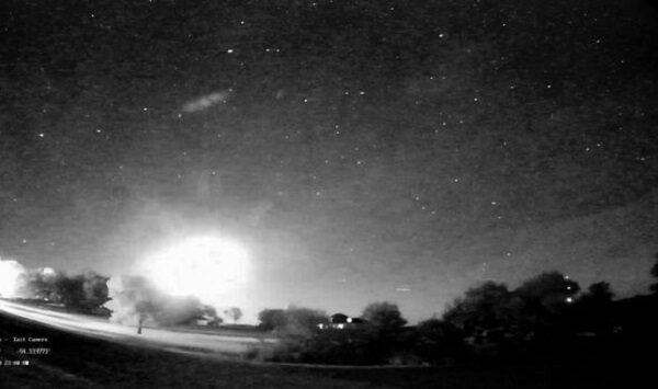 Fireball exploding over Iowa