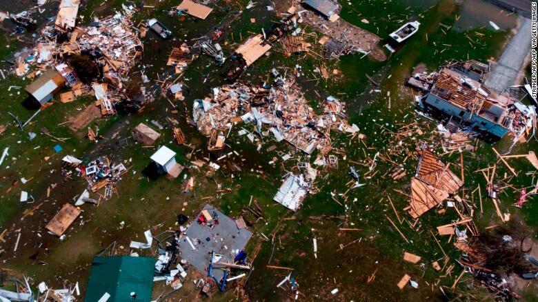 Click to enlarge An aerial view of a neighborhood outside Lake Charles.