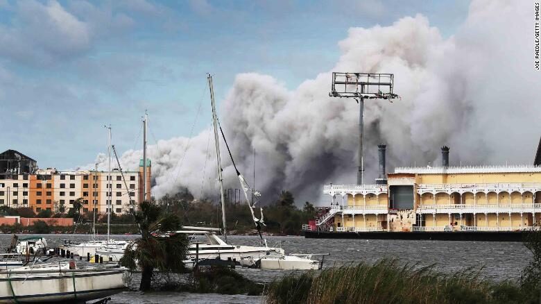 Click to enlarge Smoke rises Thursday from what is reported to be a chemical plant fire in Lake Charles.