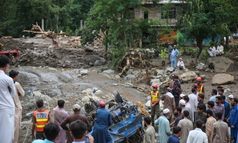 Click to enlarge landslide damage