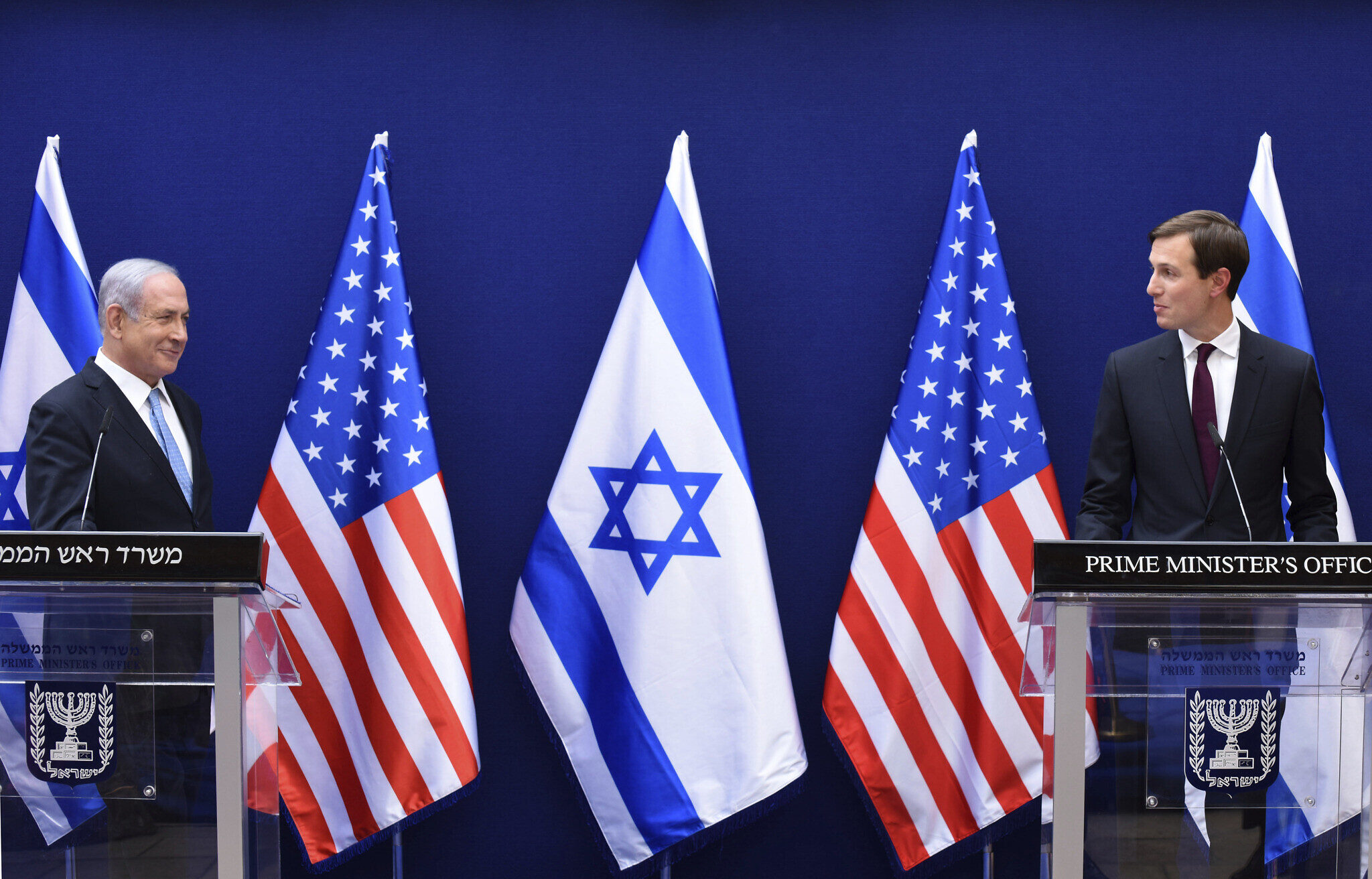Click to enlarge Benjamin Netanyahu, Jared Kushner