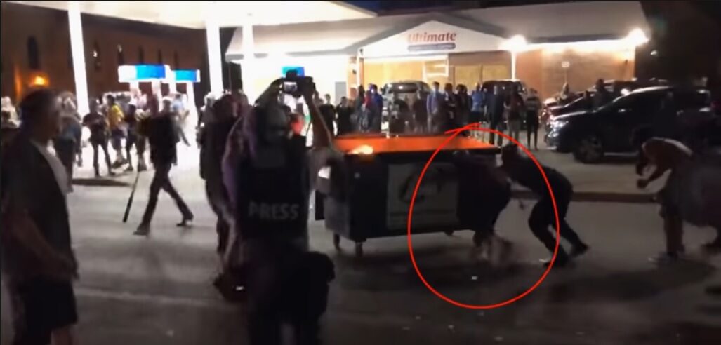 Click to enlarge kenosha riots dumpster fire