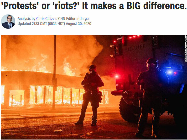 CNN riots or protests article