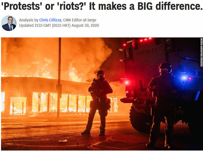 Click to enlarge CNN riots or protests article