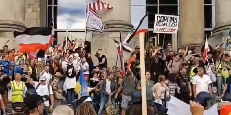 anti-New Normal demonstrations in Berlin