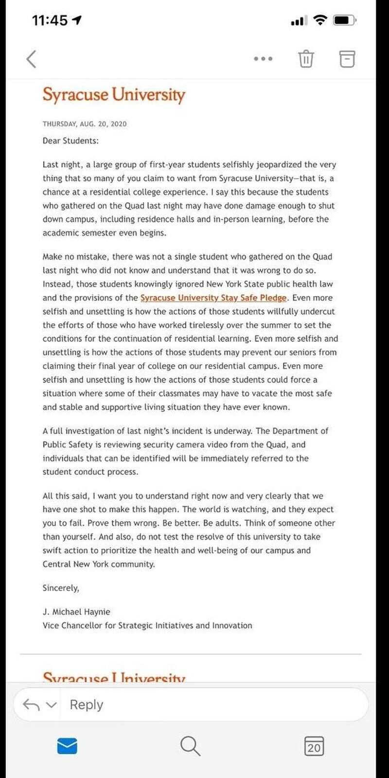 Click to enlarge syracuse university bulletin