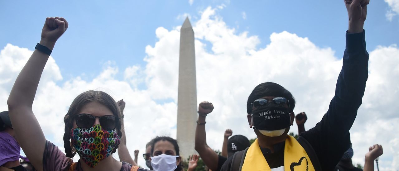 washington monument protest