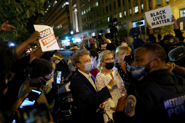 rand paul wife protesters washington RNC