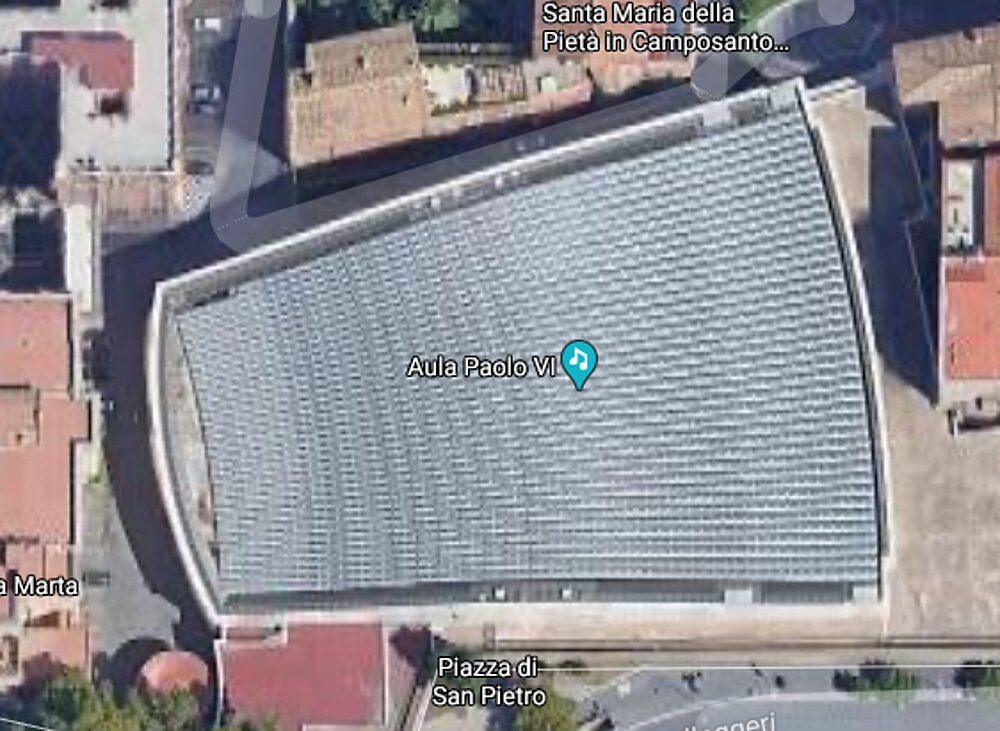 vatican audience hall satellite view