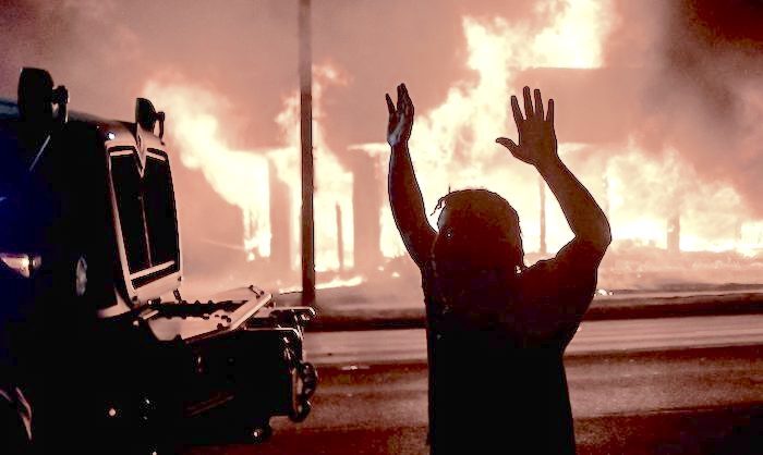 Click to enlarge rioter/fire