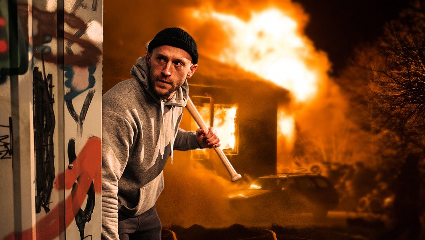 Click to enlarge joke rioters house burning