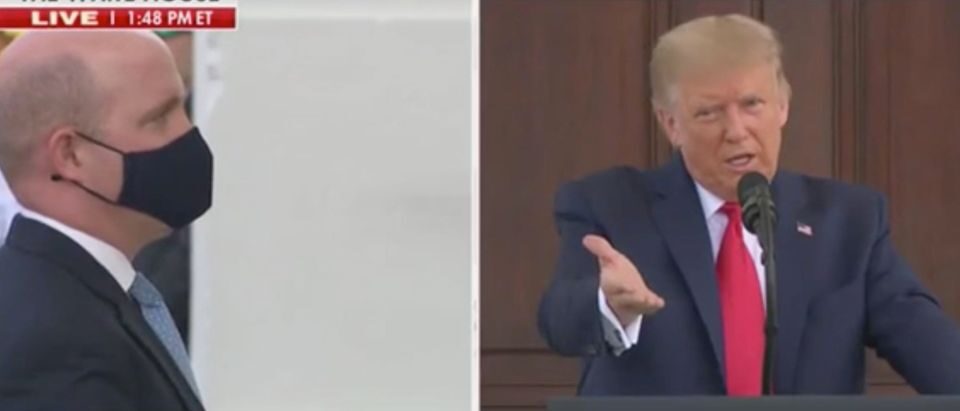 trump mask reporter