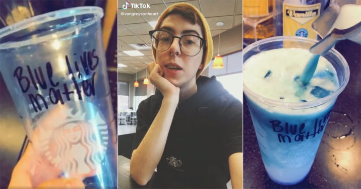 blue lives matter starbucks