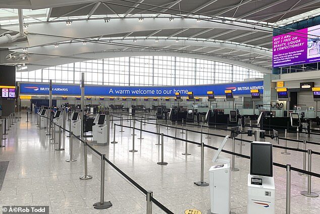 Click to enlarge Heathrow Airport coronavirus
