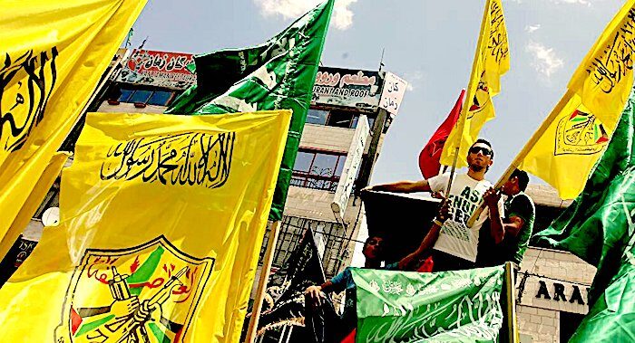 Flags Hamas Fatah