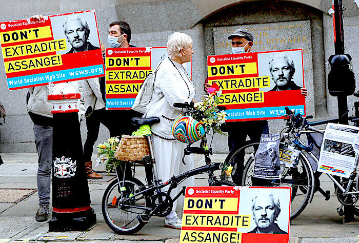 Assange supporters