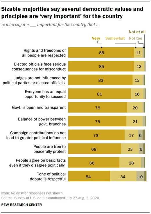 democratic values important