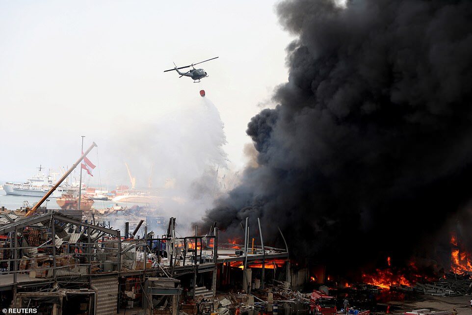 second fire beirut port