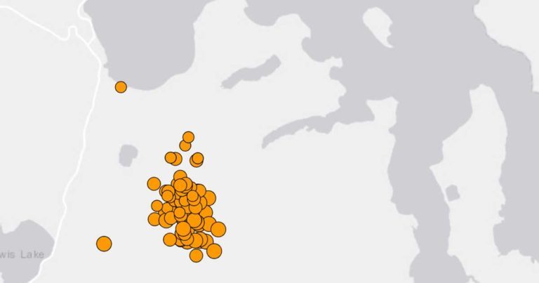 Seismic activity near Yellowstone Lake has seen a big increase over the past 24 hours