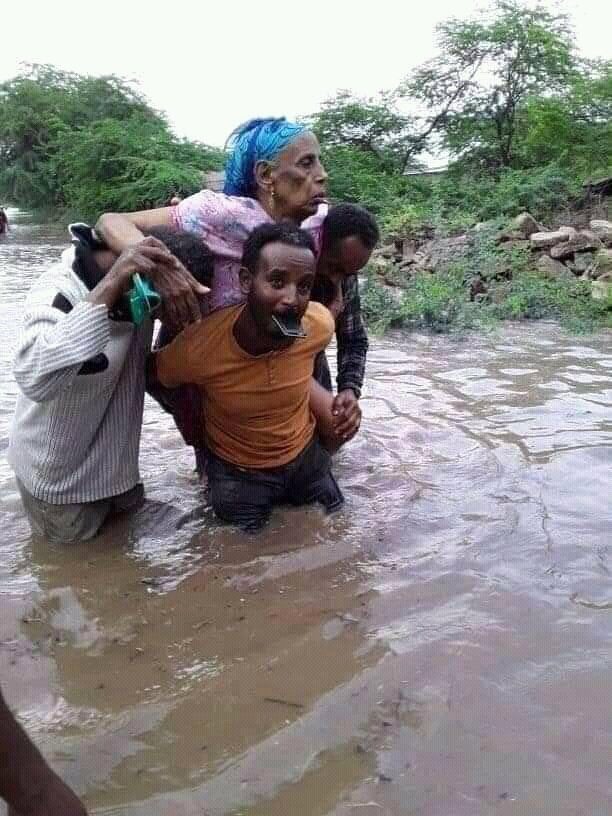Evacuations after floods in Afar region, Ethiopia September 2020.