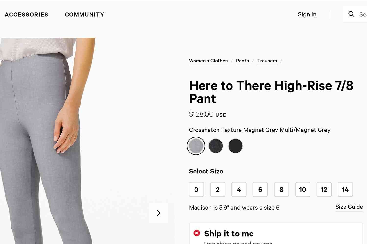 lululemon screen grab