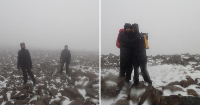 Winter is coming: Scotland's first snow of the season grazes summit of Ben Nevis as summer officially ends