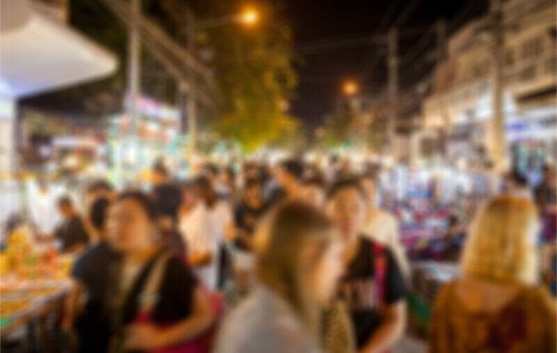 crowd on street