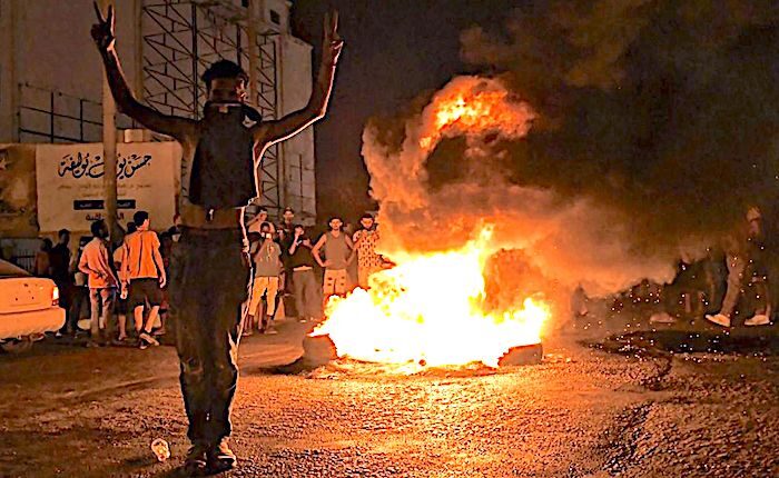 Protest fire