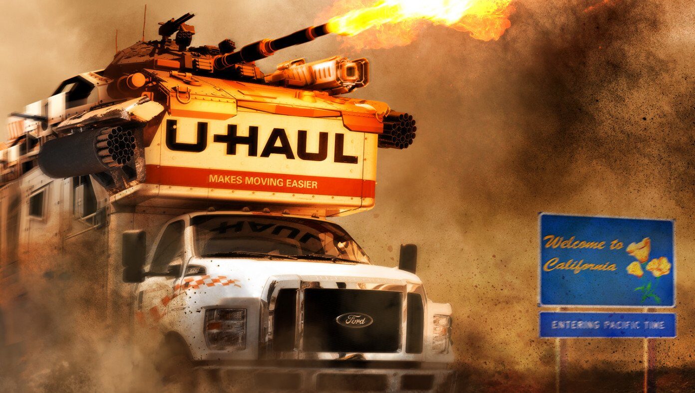 U-Haul introduces new line of armored War Rigs: Perfect for Californians fleeing state's post-apocalyptic wasteland