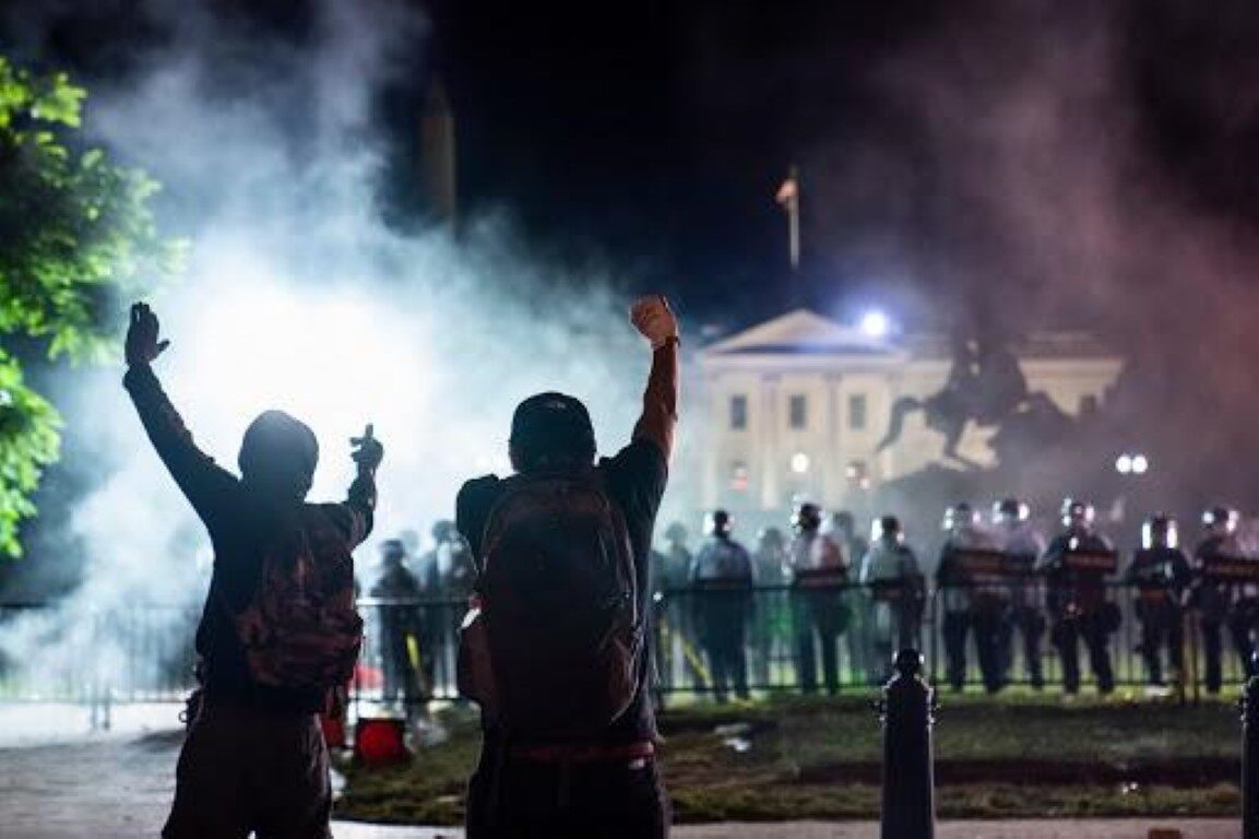 american coup white house protest