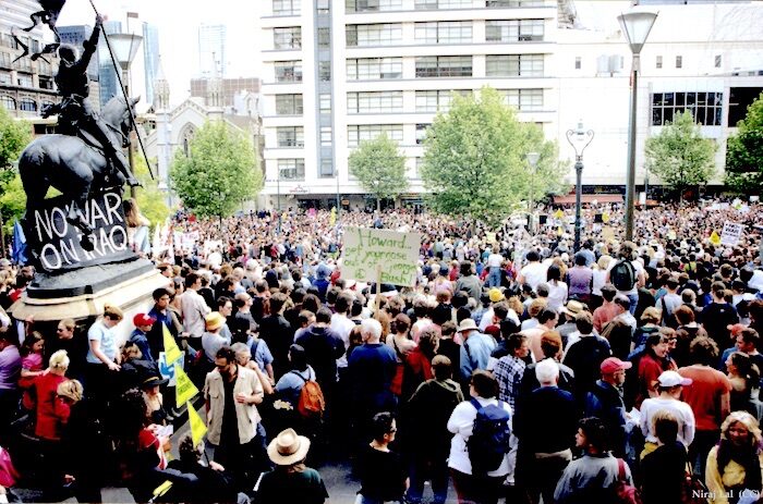 Protests State Library