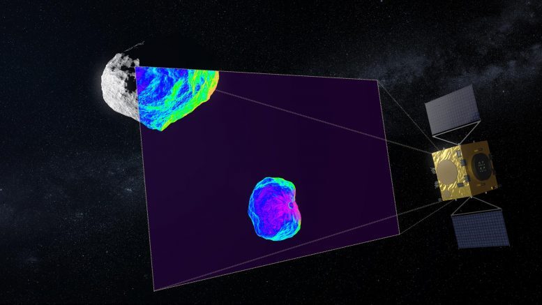 Hera uses infrared to scan impact crater.