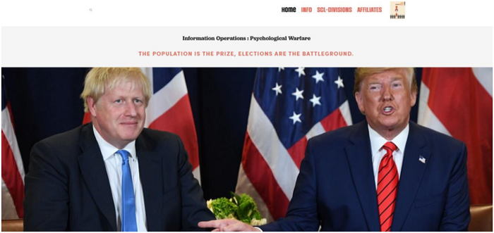 Trump Boris Johnson SCL propaganda company